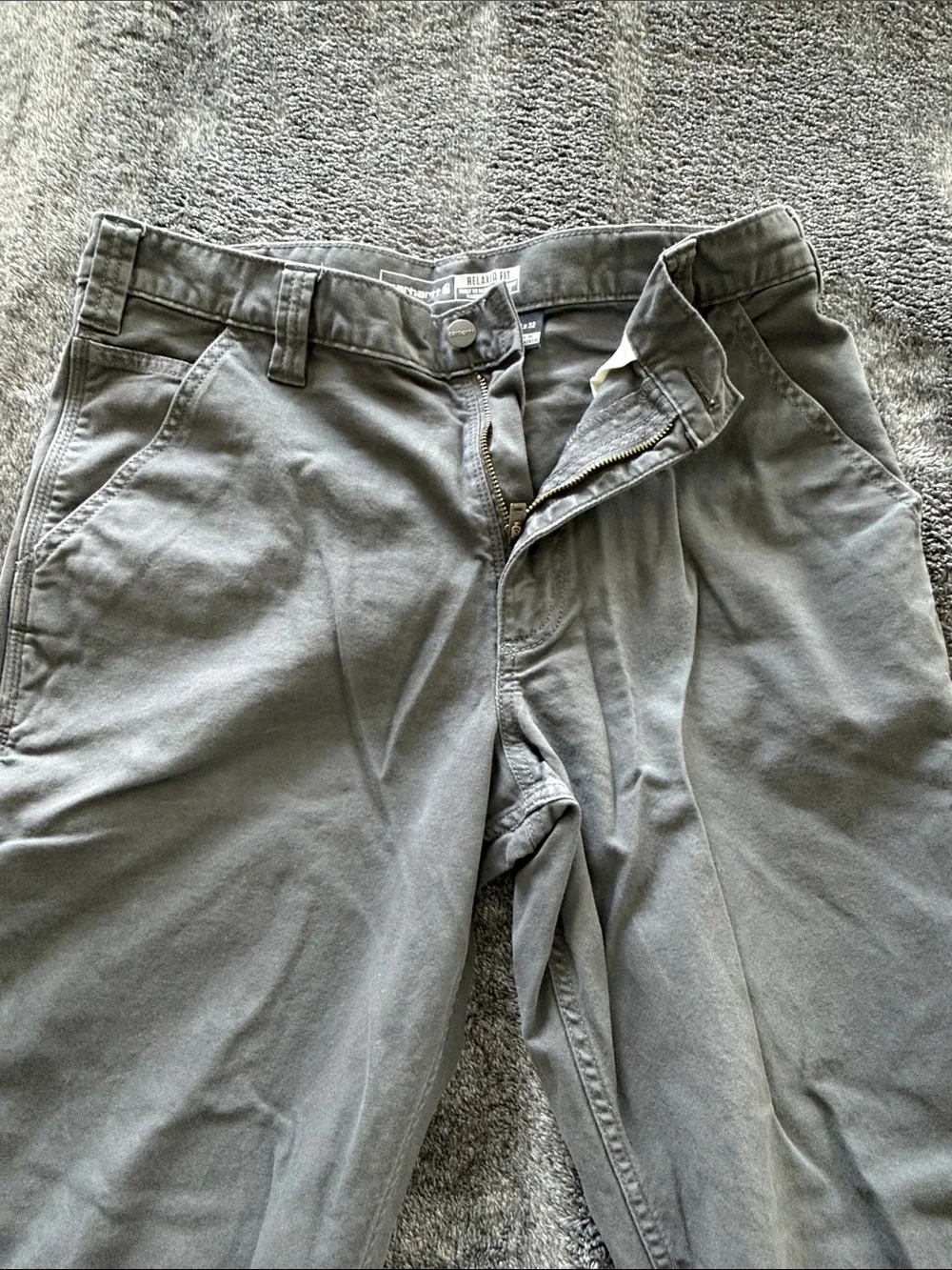 Carhartt Men's Gray Straight Cargo Pants